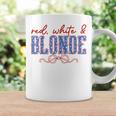 Red White And Blonde Western Country Cowgirl 4Th Of July Coffee Mug Gifts ideas