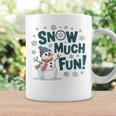 Snow Much Fun 冬 雪だるま おもしろい クリスマス キッズ レディース メンズ コーヒーマグ ギフトのアイデア