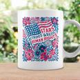 Stars Stripes Human Rights 4Th Of July Floral American Flag Coffee Mug Gifts ideas