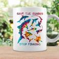 Stop Finning ジンベエザメ シュモクザメサメの種類タイダイ 長袖tシャツ コーヒーマグ ギフトのアイデア