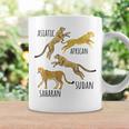Type Of Cheetahs Breeds Collection、チータープリント、ビッグキャット コーヒーマグ ギフトのアイデア