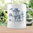 Vintage Western Pomeranian Cowboy Dog Wild West Ufo Coffee Mug Gifts ideas