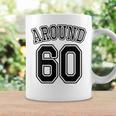 【バックプリント・背中側】Around 60 還暦 アラカン アラウンド 六十歳 お誕生日 60代 面白 コーヒーマグ ギフトのアイデア