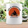 アドベンチャー バイク おもしろ ツーリング 人生は冒険だ オフロードバイクバイク イラスト コーヒーマグ ギフトのアイデア