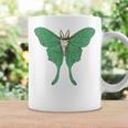 オオミズアオ ルナモス 薄い 緑色 黄緑色 蛾 Luna Moth レトロ 虫 昆虫 イラスト かっこいい おしゃれ コーヒーマグ ギフトのアイデア