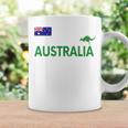 オーストラリア 国旗 カンガルー サッカー ラグビー フットボール 水泳 応援 コーヒーマグ ギフトのアイデア