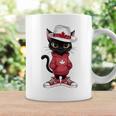 カナダデー 面白い クール 黒猫 カナダ国旗 キッズ 女の子 男の子 コーヒーマグ ギフトのアイデア