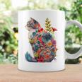 カラフル 花 猫 コーヒーマグ ギフトのアイデア