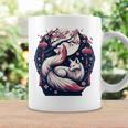 キツネ キツネ 桜 花 日本 九尾狐 長袖tシャツ コーヒーマグ ギフトのアイデア