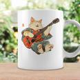 ギターを弾く日本の侍猫 忍者 浮世絵 アニメ コーヒーマグ ギフトのアイデア