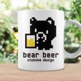 クマ ビール ドット絵 かわいい レトロ コーヒーマグ ギフトのアイデア