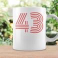 クールなレトロなレタリングジャージ、背番号43 Fourtythree コーヒーマグ ギフトのアイデア