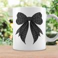 コケット リボン ブラック グレー チーター ヒョウ柄 女の子 ママ コーヒーマグ ギフトのアイデア