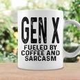 コーヒーと皮肉なユーモアに刺激された面白いジェネレーションx Gen X コーヒーマグ ギフトのアイデア