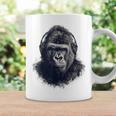 ゴリラ 描画 動物 イラスト 抽象画 アート ゴリラ コーヒーマグ ギフトのアイデア