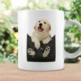 ゴールデンレトリバー ポケットに入った子犬 長袖tシャツ コーヒーマグ ギフトのアイデア