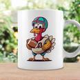 サンクスギビング かわいい七面鳥 アメリカンフットボール ボーイズ キッズ コーヒーマグ ギフトのアイデア