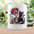 スケルトン ハグ 猫 シュガー スカル Día Los Muertos ハロウィン コーヒーマグ ギフトのアイデア