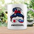 スロベニア 日本国旗 スロベニア 日本の散らかったお団子 長袖tシャツ コーヒーマグ ギフトのアイデア