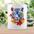 タイガー 動物 自然 動物園 抽象芸術 顔 虎 コーヒーマグ ギフトのアイデア