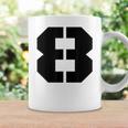 タイポグラフィ 太字 ステンシル 8番 数字 8 コーヒーマグ ギフトのアイデア