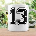 ナンバー13 カレッジスポーツチーム 黒文字 コーヒーマグ ギフトのアイデア