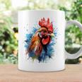 ニワトリ 動物 絵画 グラフィック 抽象 カラフル チキン コーヒーマグ ギフトのアイデア