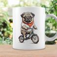 パグ いぬ イラスト パグ好き 犬好き 自転車 かわいい おもしろ レトロ かっこいい コーヒーマグ ギフトのアイデア