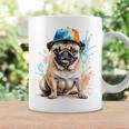 パグ、スナップバック キャップ、犬、カラフル、面白い、動物プリント コーヒーマグ ギフトのアイデア