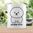 ビションフリーゼ 犬 怒る かわいい おもしろ イラスト シンプル 簡単 Bichon Frise 長袖tシャツ コーヒーマグ ギフトのアイデア