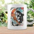 ビンテージ グラフィティ 錦鯉 魚 鯉 長袖tシャツ コーヒーマグ ギフトのアイデア