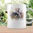 フローラルワイルドフラワー 犬 ラブラドールレトリバー コーヒーマグ ギフトのアイデア