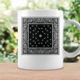 ホワイトブラックバンダナプリントtシャツ ペイズリー柄 コーヒーマグ ギフトのアイデア
