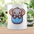 ポケットに入ったかわいい象 コーヒーマグ ギフトのアイデア
