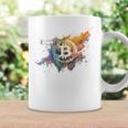 モダンビットコインアート Hodl Btc Btcアート カラフルなビットコイン コーヒーマグ ギフトのアイデア