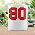 ラッキーナンバー80 クラシックカレッジアメリカン代表チームのファンプレイヤー コーヒーマグ ギフトのアイデア