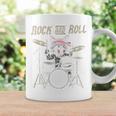 ロックンロール キャットドラム ヴィンテージ Rock Cat Drummer Art Back コーヒーマグ ギフトのアイデア
