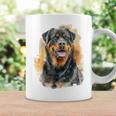 ロットワイラー 犬 モチーフ ペット アートワーク カラフル ロットワイラー コーヒーマグ ギフトのアイデア