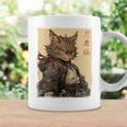 ヴィンテージ 日本の風景 侍 猫 漢字 Art Back コーヒーマグ ギフトのアイデア