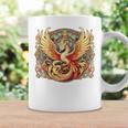 不死鳥 火の鳥 フェニックス イラスト バックプリント コーヒーマグ ギフトのアイデア