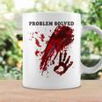 問題解決 血まみれのシャツ 血まみれのホラー コーヒーマグ ギフトのアイデア