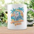 夏休み サメ ビーチ トロピカル サンセット ヤシの木 長袖tシャツ コーヒーマグ ギフトのアイデア