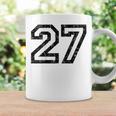 数字 27 ヴィンテージ ブラックホワイト コーヒーマグ ギフトのアイデア