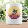 涼しい 夏休み メンズ レディース サンセット ビーチ ヤシの木 コーヒーマグ ギフトのアイデア