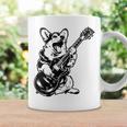 犬 ギタリスト ギター ペンブローク ウェールズ コーギー パパ ママ コーヒーマグ ギフトのアイデア