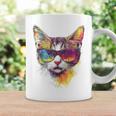 猫 動物 抽象 モチーフ サングラス イラスト アート ネコ コーヒーマグ ギフトのアイデア