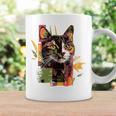 猫 抽象的 かわいい アート ポートレート 動物 恋人 グラフィック 猫 コーヒーマグ ギフトのアイデア