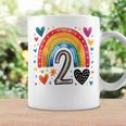 私はもう2歳 女の子のためのかわいいレインボーバースデーデザイン コーヒーマグ ギフトのアイデア