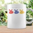 耳結びうさぎ 赤青黄 Cぽむこ かわいい うさぎ キャラクター 長袖tシャツ コーヒーマグ ギフトのアイデア