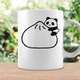肉まんに抱きつくパンダ かわいい チャイナ 白黒 Panda Meat Bun コーヒーマグ ギフトのアイデア